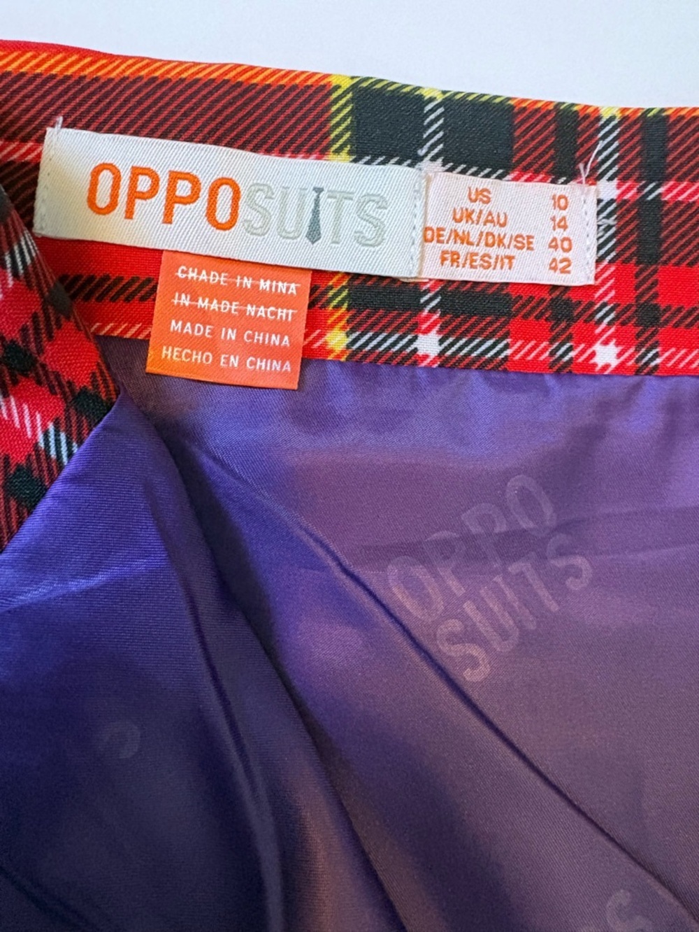 Opposuit, The Lumberjackie, Red Plaid Women's Blazer & Skirt Set, Sz 10. - Picture 16 of 16